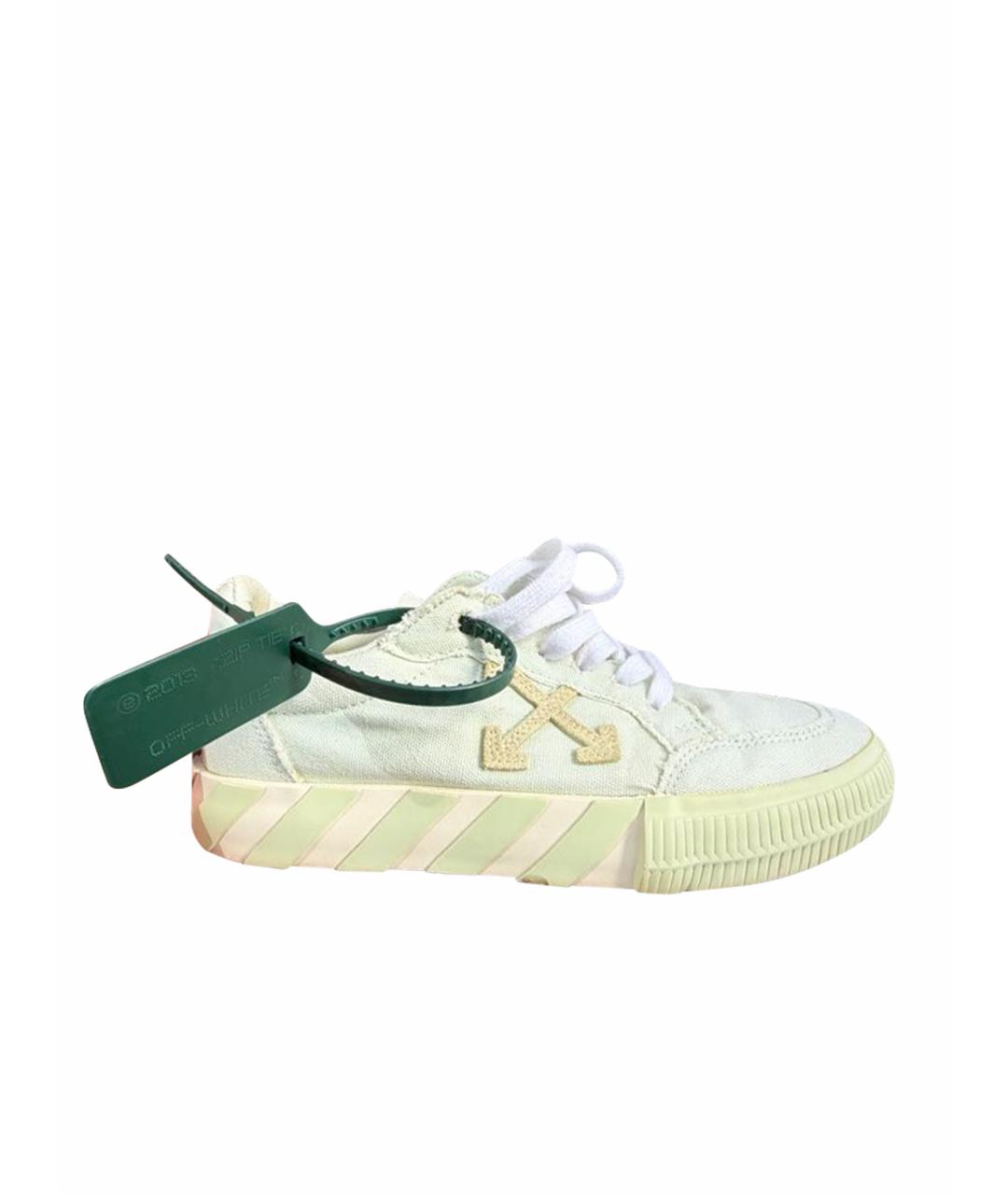 OFF-WHITE Зеленые текстильные кеды, фото 1