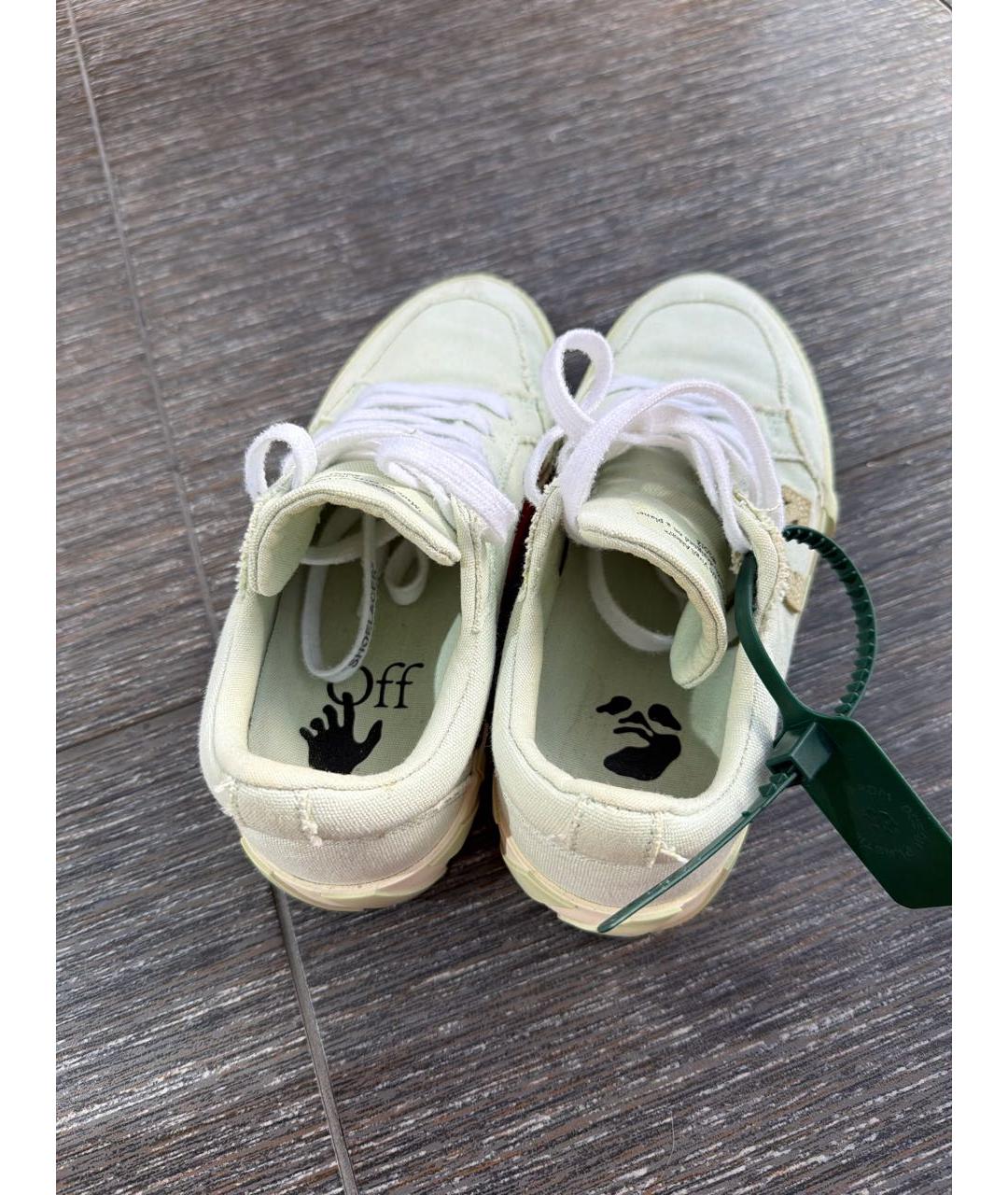 OFF-WHITE Зеленые текстильные кеды, фото 3