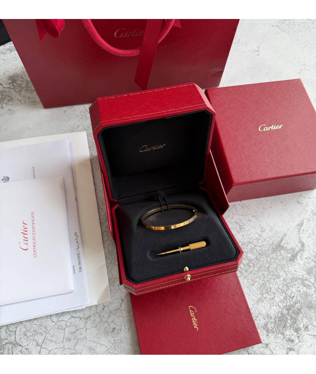 CARTIER Золотой браслет из желтого золота, фото 2