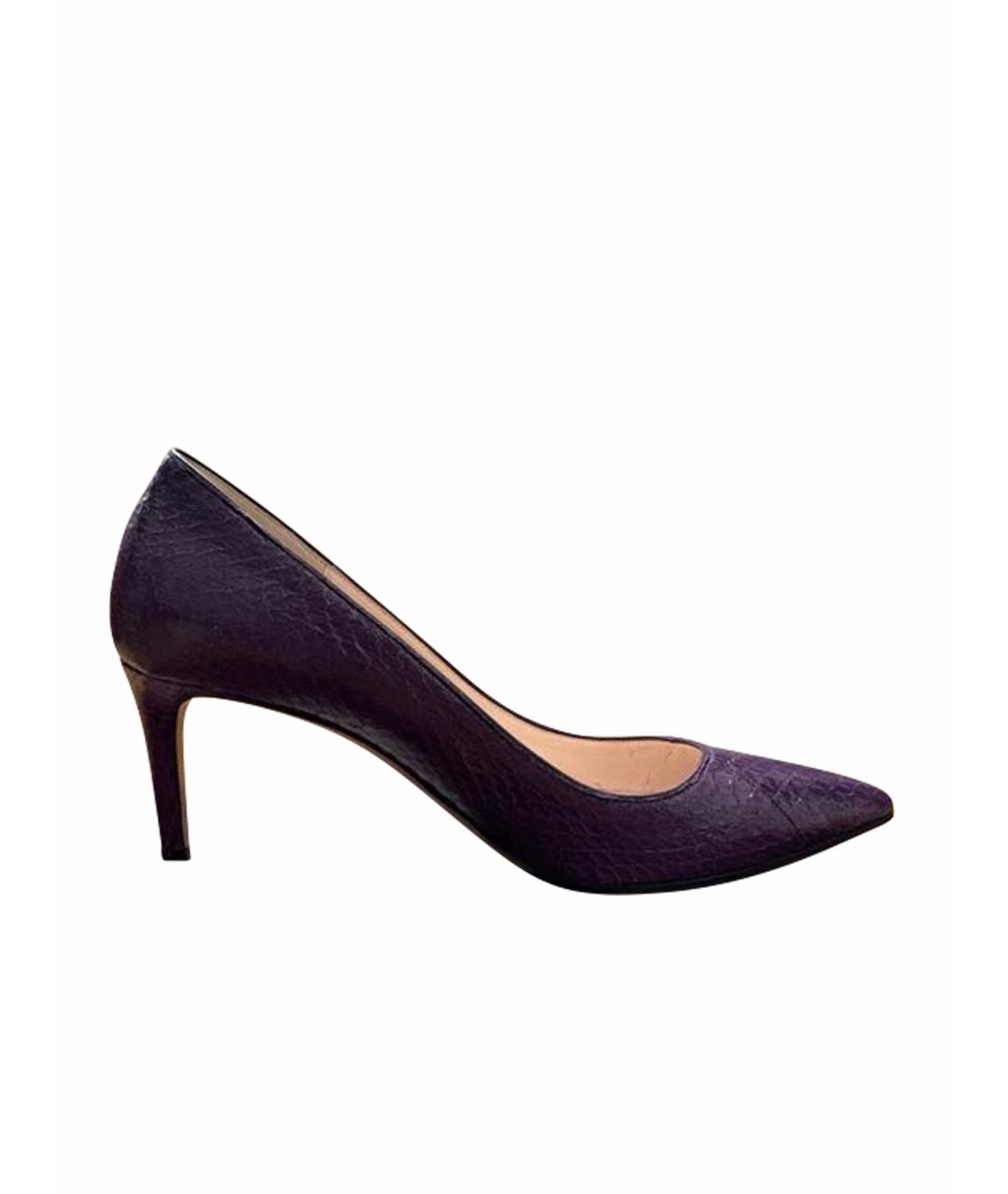 BALLY Фиолетовые туфли из экзотической кожи, фото 9