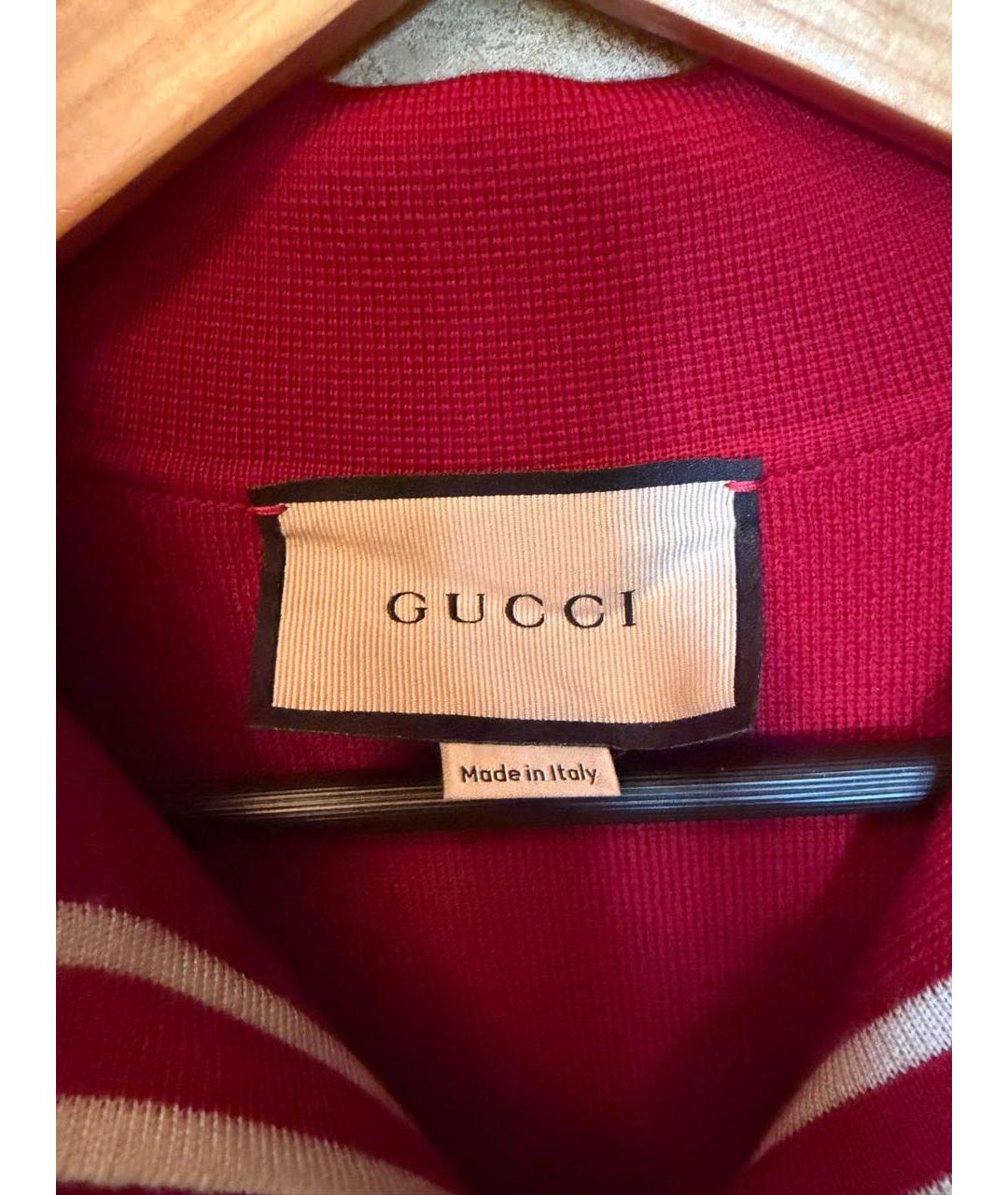 GUCCI Бордовое шерстяное повседневное платье, фото 4