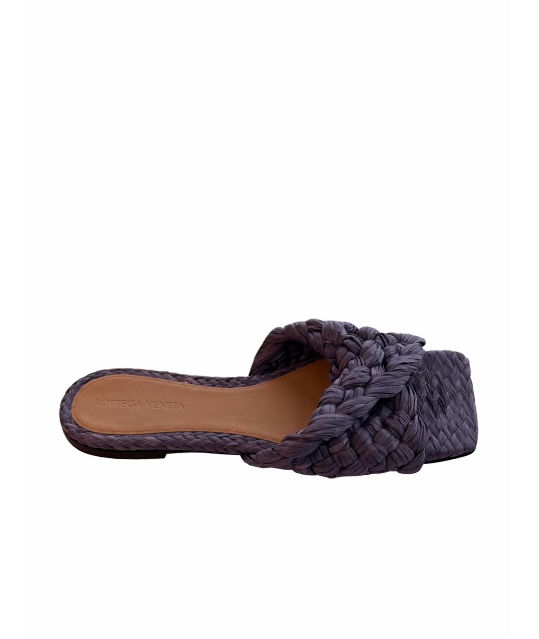 BOTTEGA VENETA Фиолетовые шлепанцы, фото 1