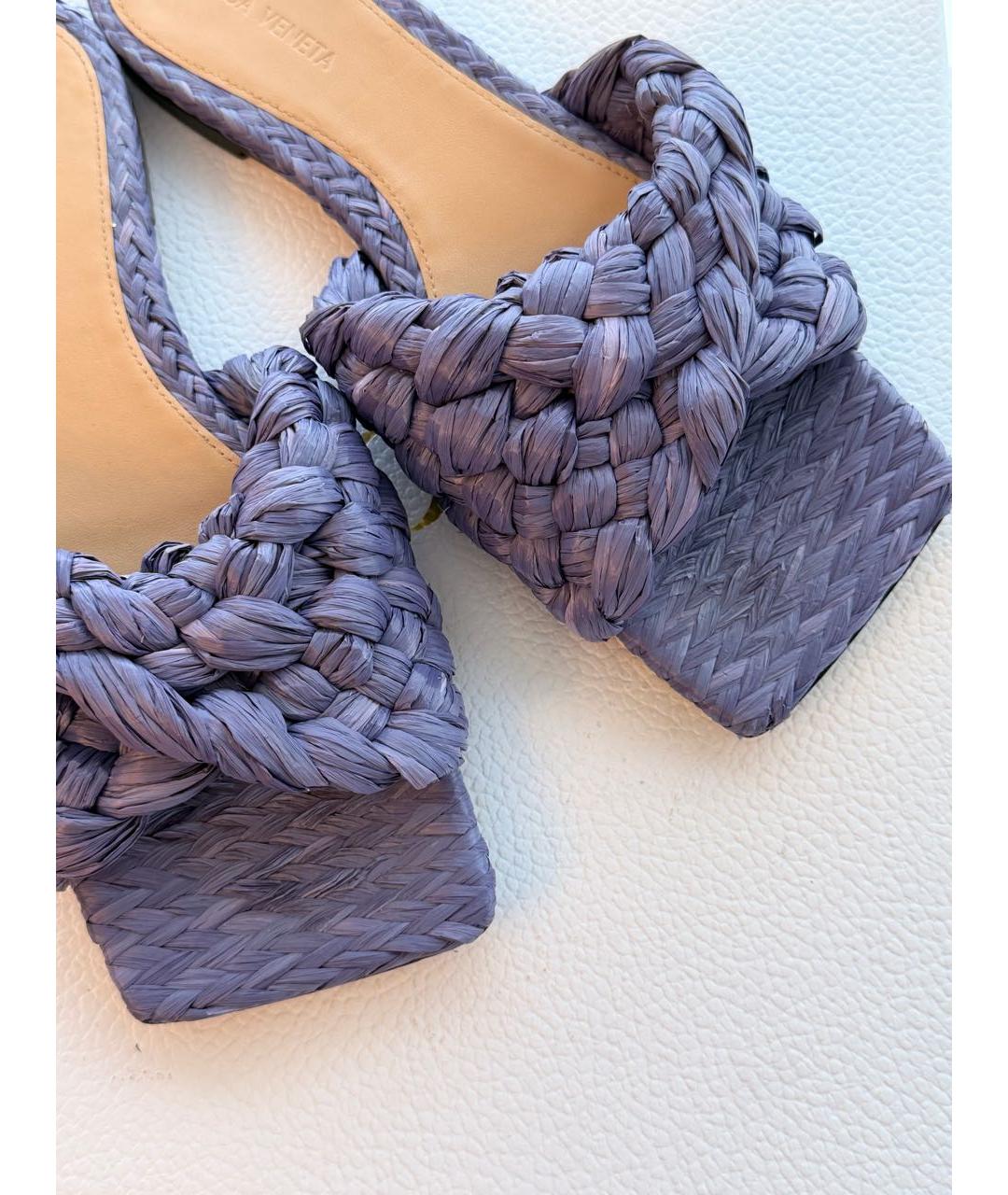 BOTTEGA VENETA Фиолетовые шлепанцы, фото 8