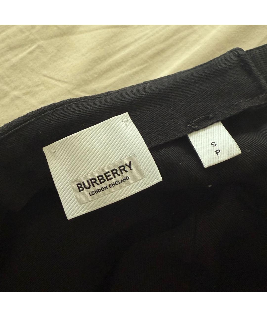 BURBERRY Черная хлопковая кепка/бейсболка, фото 4