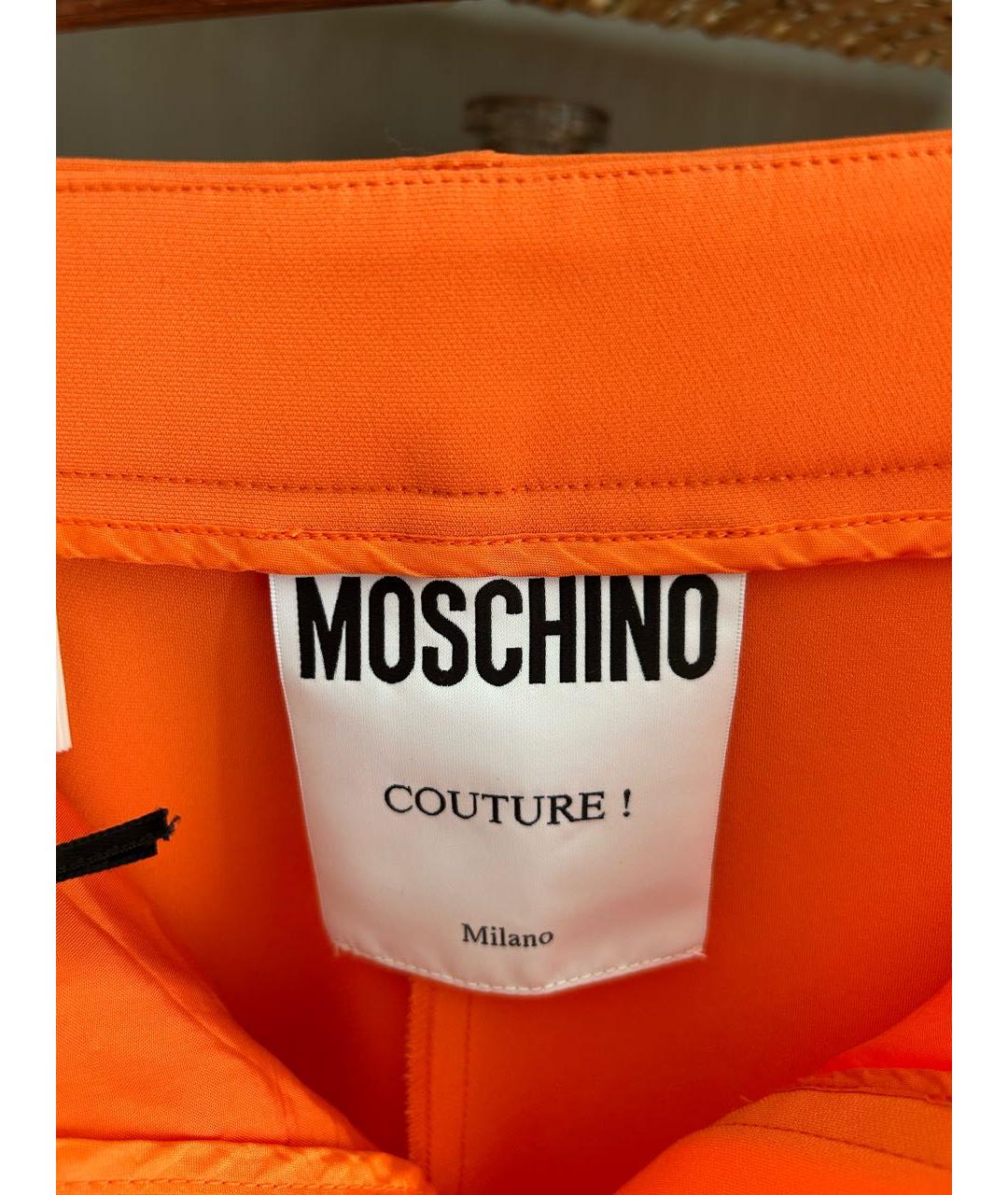 MOSCHINO Оранжевые ацетатные шорты, фото 4