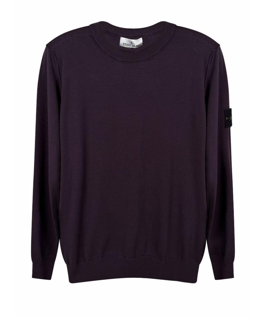 STONE ISLAND Бордовый хлопковый джемпер / свитер, фото 1