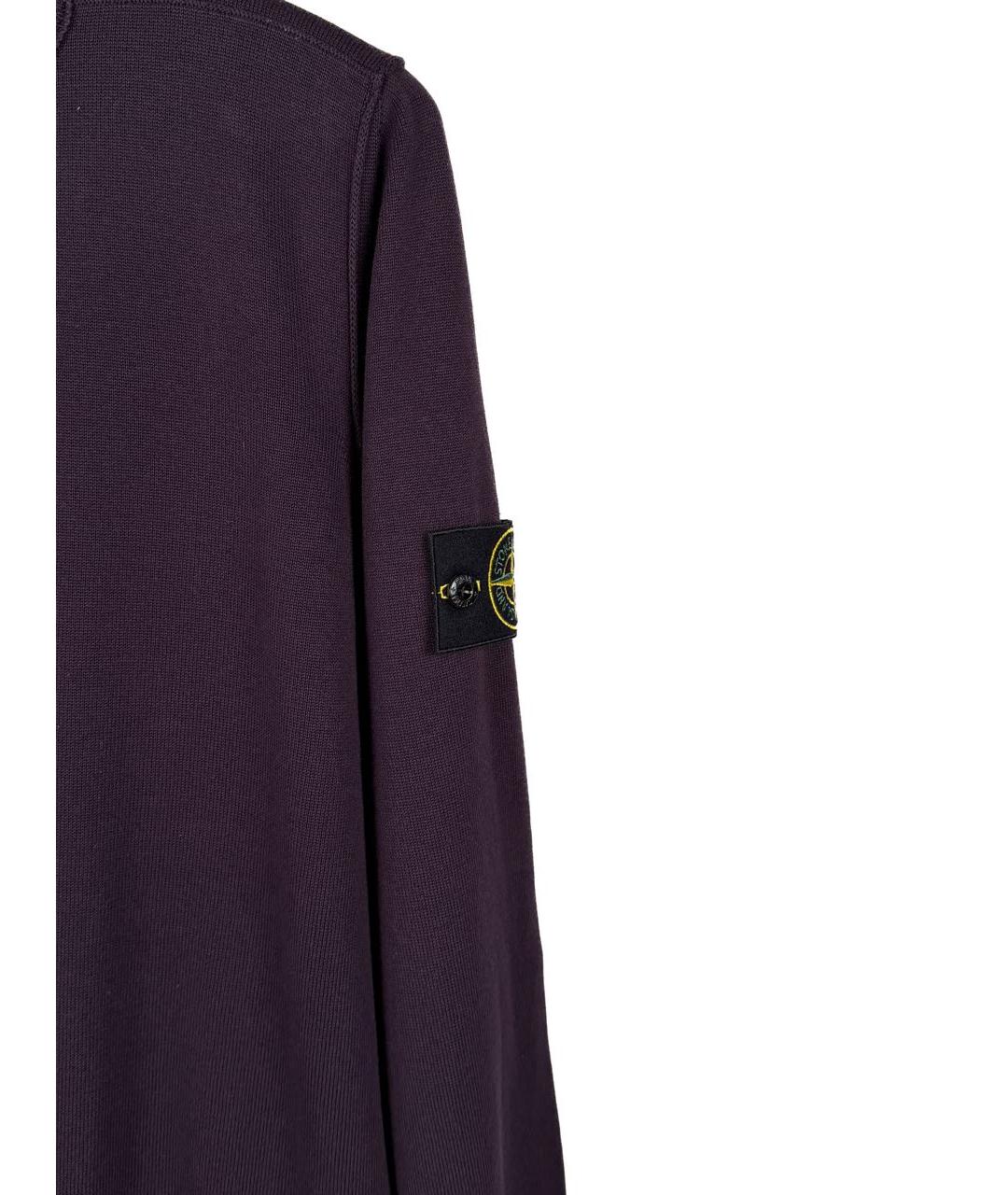 STONE ISLAND Бордовый хлопковый джемпер / свитер, фото 3