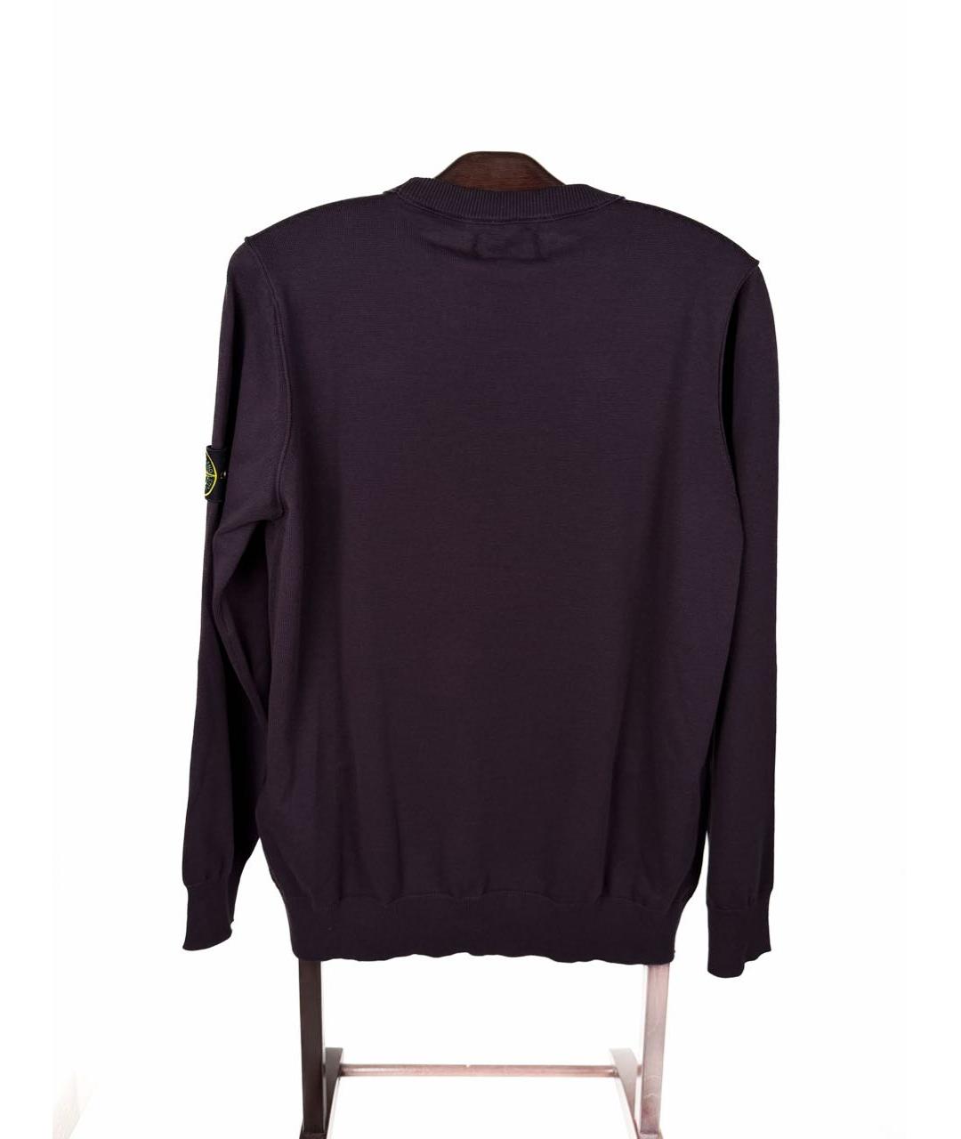 STONE ISLAND Бордовый хлопковый джемпер / свитер, фото 4