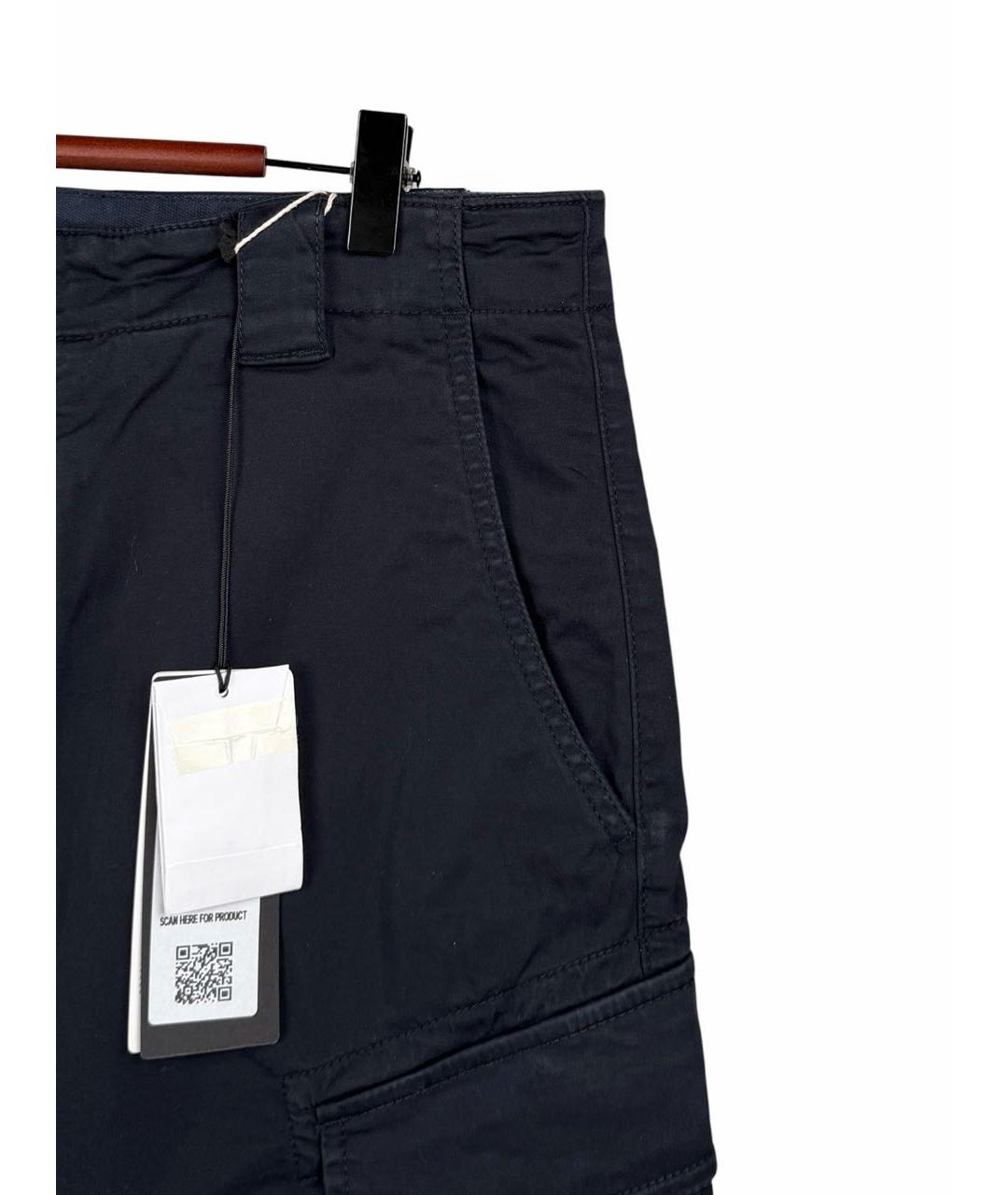 STONE ISLAND Темно-синие хлопковые шорты, фото 3