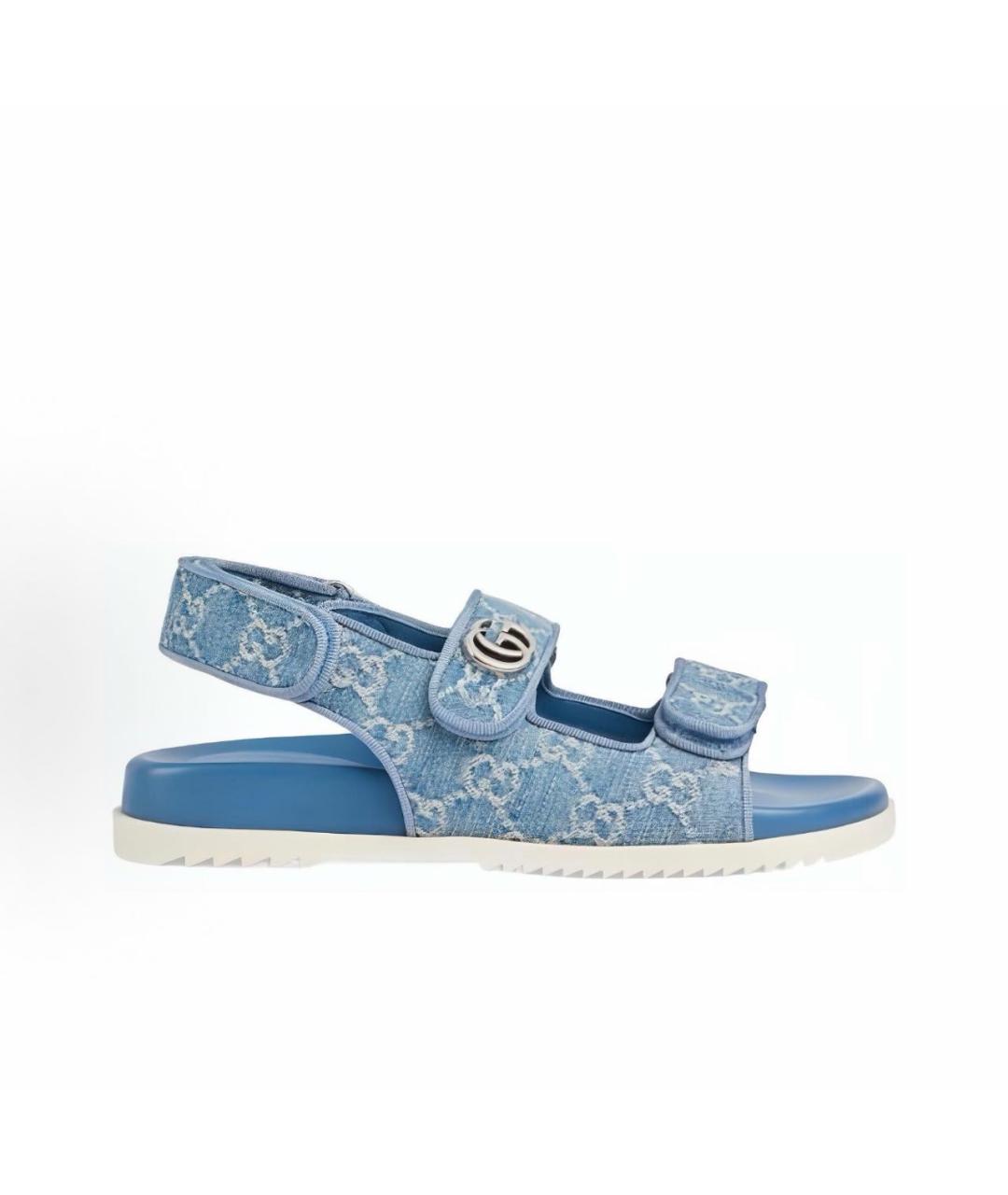GUCCI Голубые сандалии, фото 5