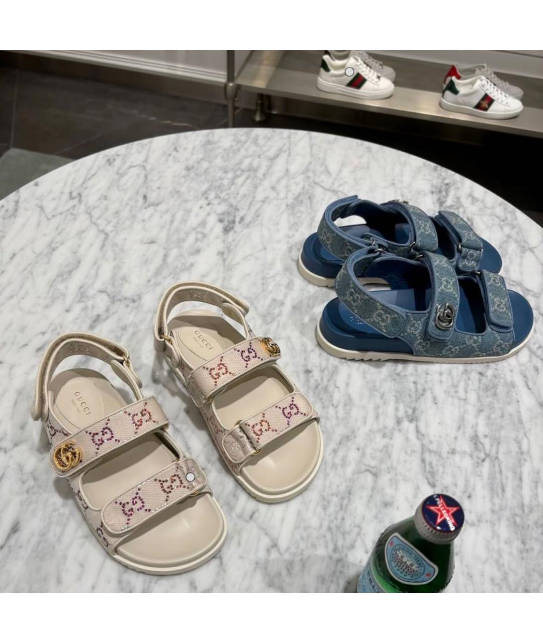 GUCCI Голубые сандалии, фото 4