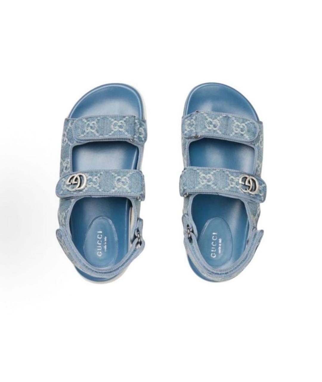 GUCCI Голубые сандалии, фото 2