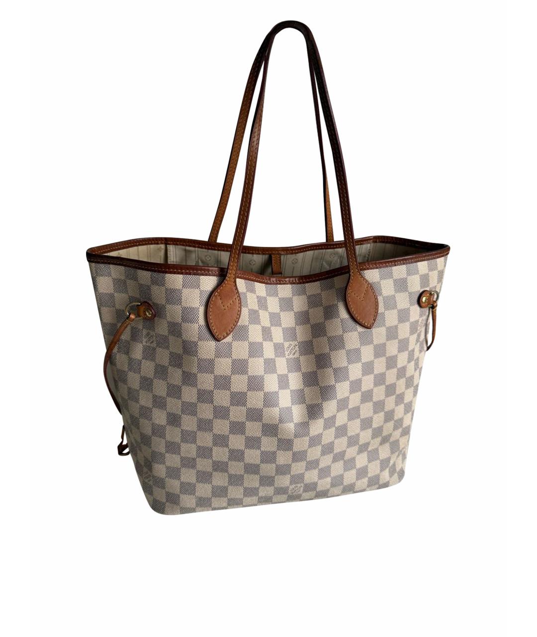 LOUIS VUITTON Белая кожаная сумка тоут, фото 1