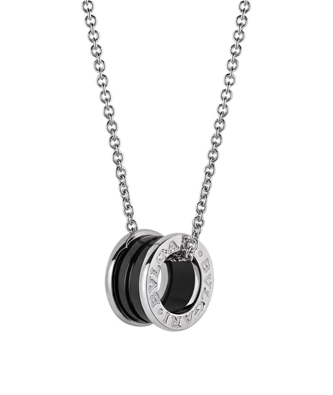 BVLGARI Черное серебряное колье, фото 1