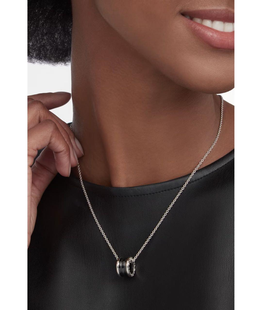 BVLGARI Черное серебряное колье, фото 6
