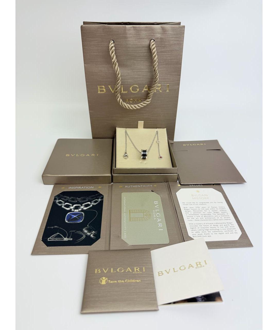 BVLGARI Черное серебряное колье, фото 2