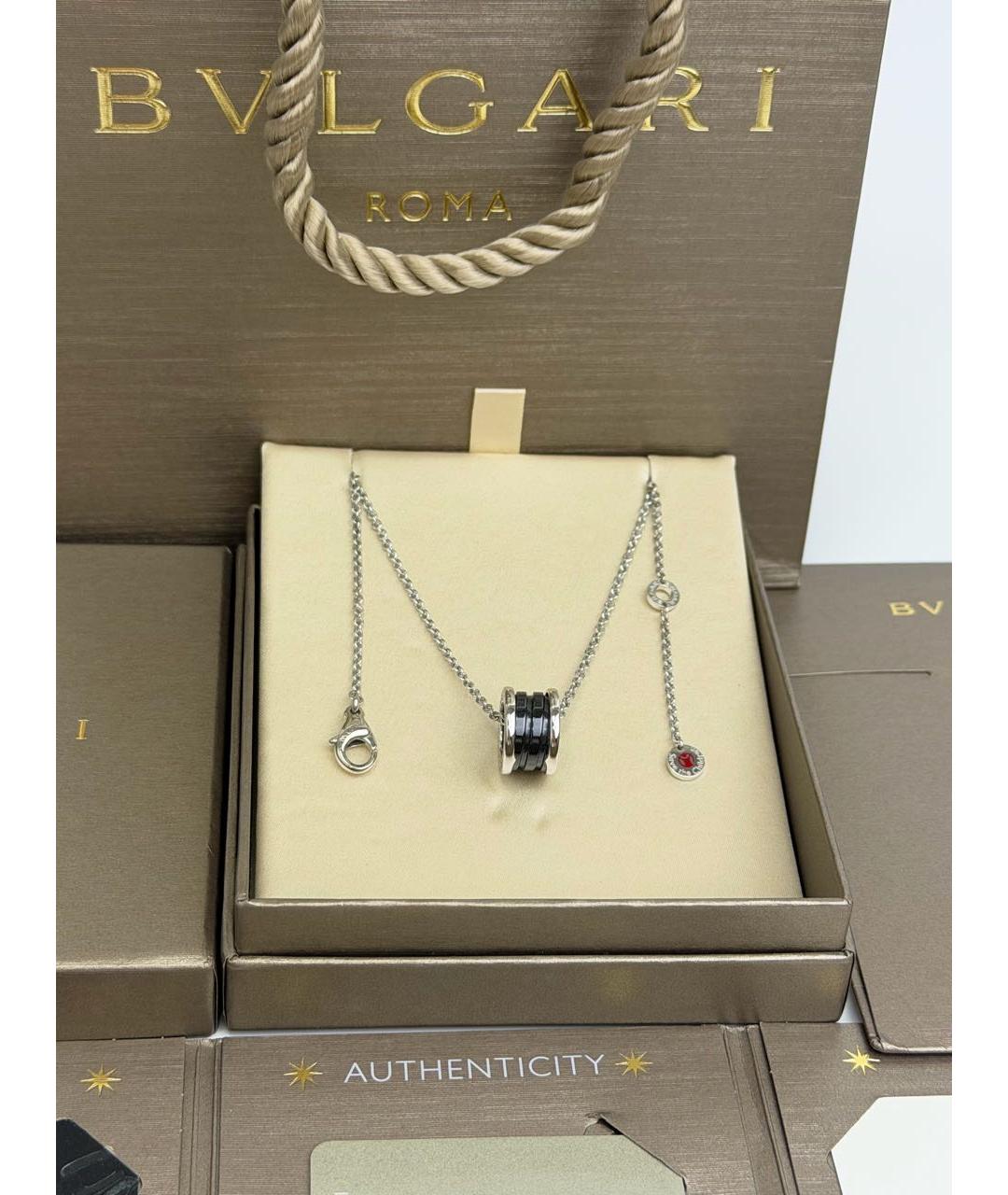 BVLGARI Черное серебряное колье, фото 3
