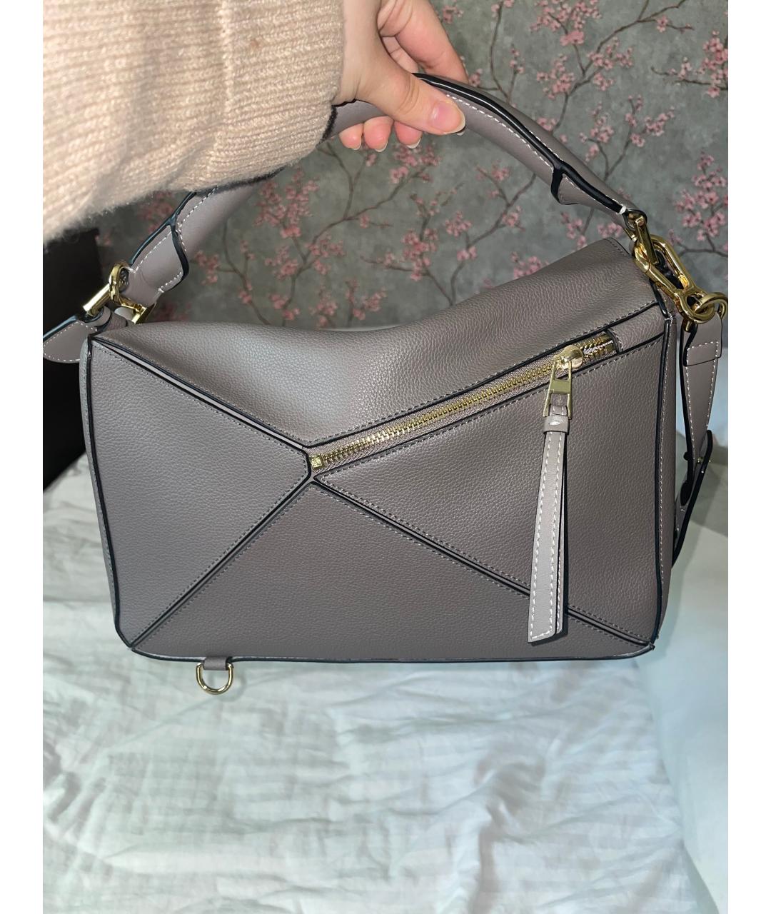 LOEWE Серая сумка через плечо, фото 3