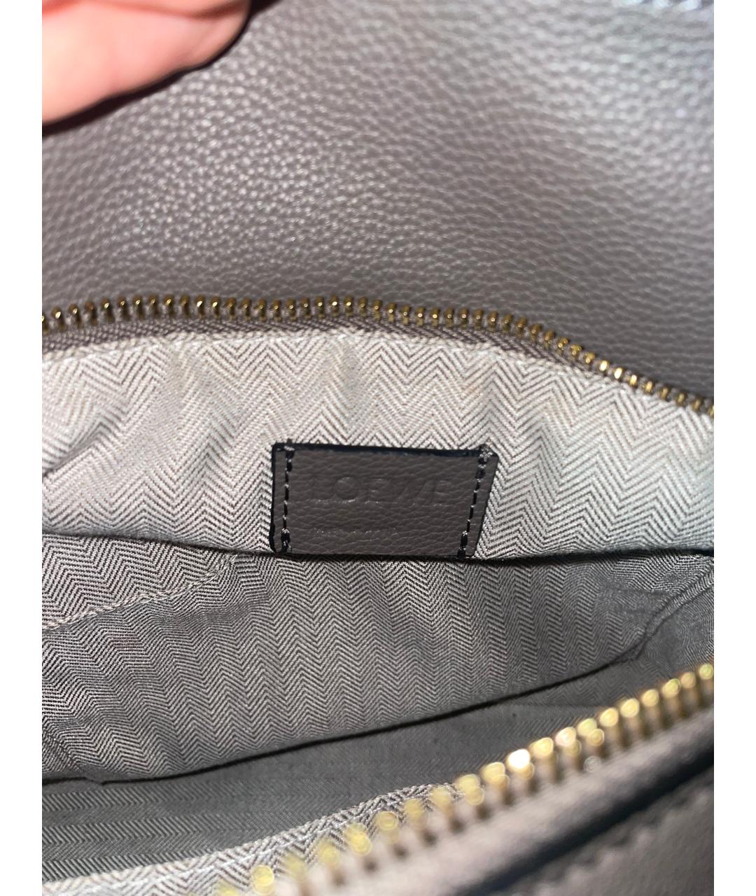 LOEWE Серая сумка через плечо, фото 4