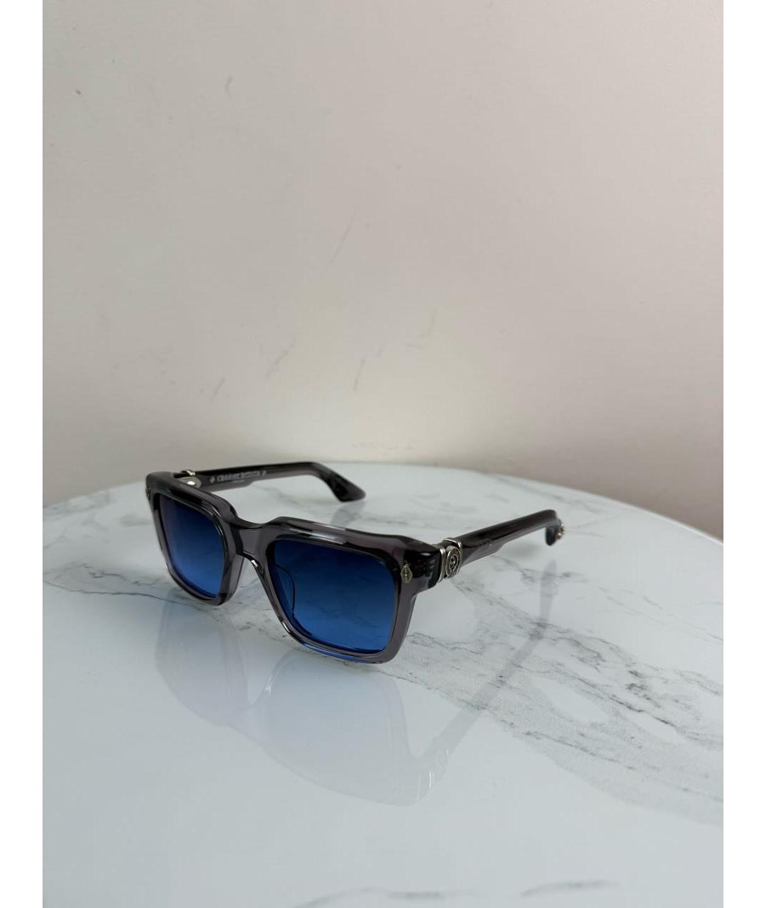 CHROME HEARTS Серые пластиковые солнцезащитные очки, фото 8