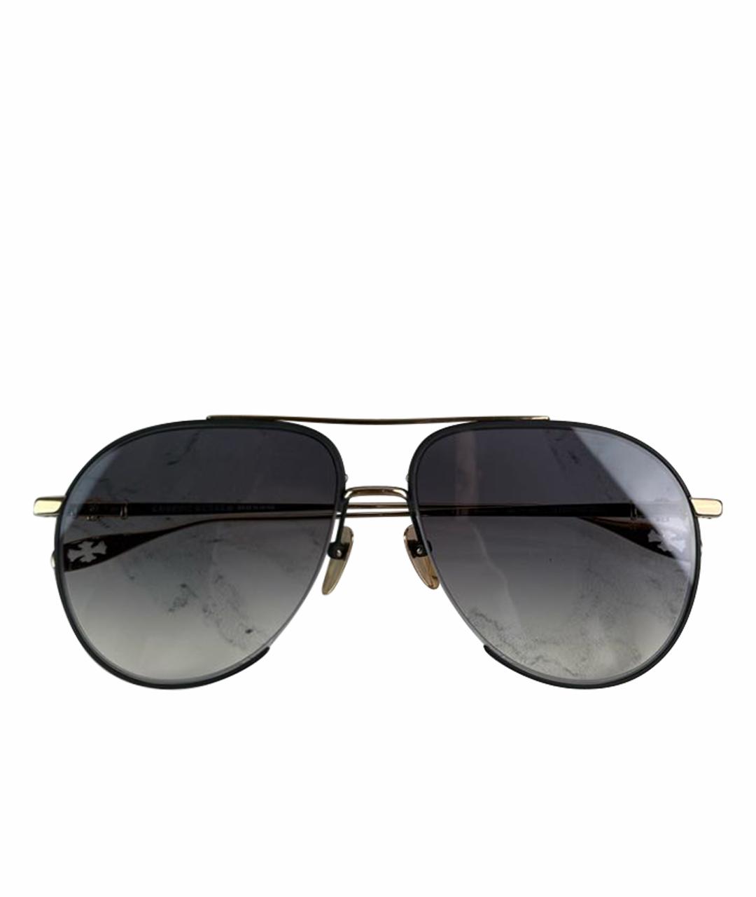 CHROME HEARTS Золотые металлические солнцезащитные очки, фото 1