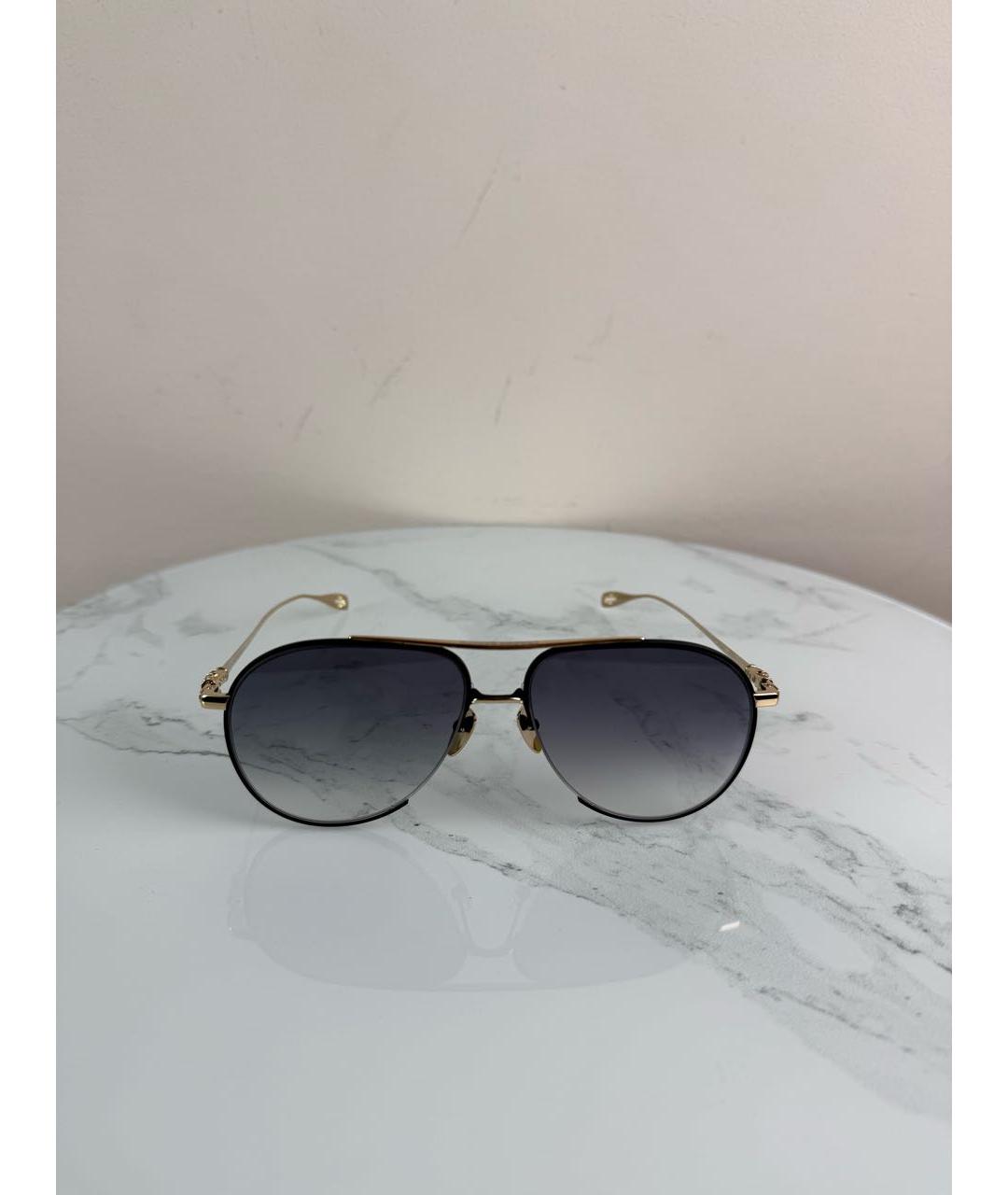 CHROME HEARTS Золотые металлические солнцезащитные очки, фото 6