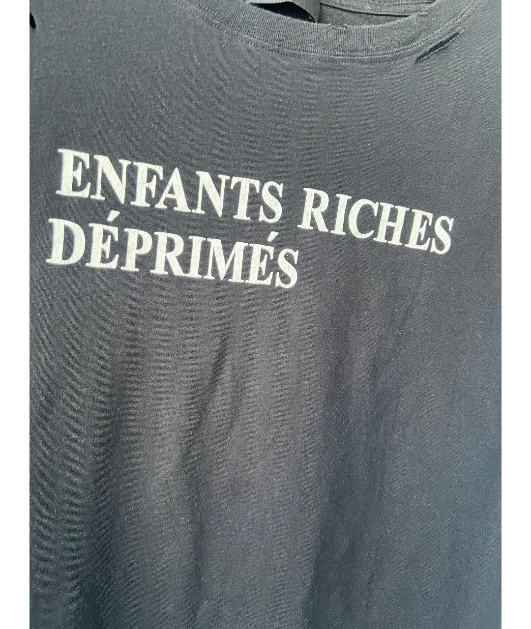 Enfants Riches Déprimés Черная хлопковая футболка, фото 3