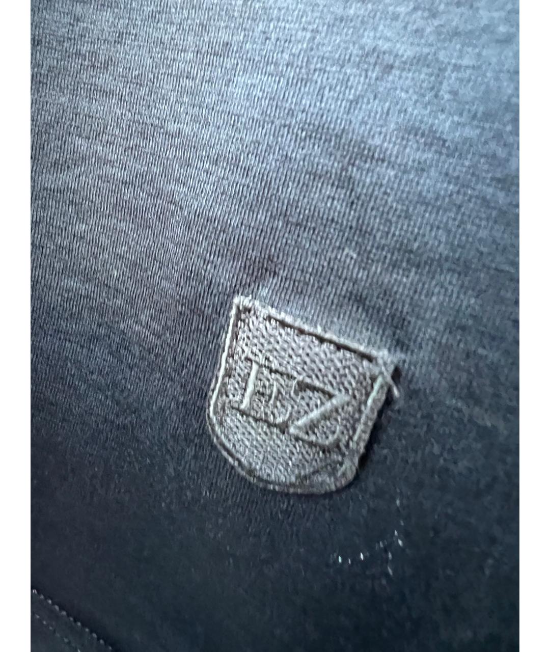 ERMENEGILDO ZEGNA XXX Черная хлопковая футболка, фото 2