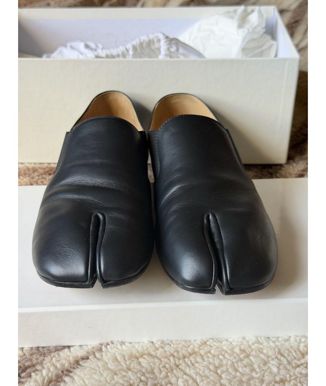 MAISON MARGIELA Черные кожаные лоферы, фото 2