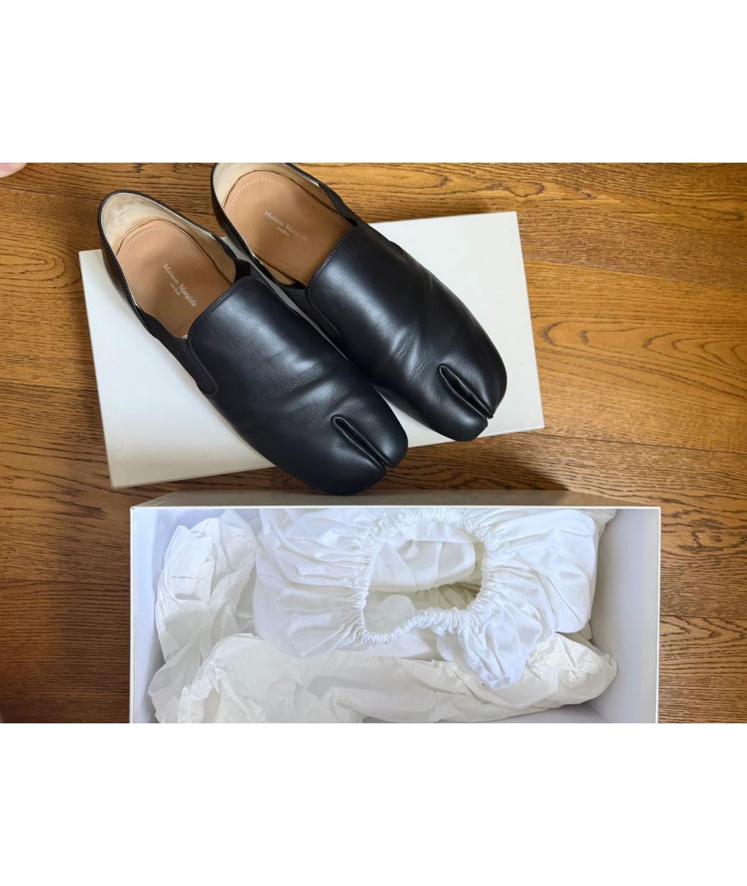 MAISON MARGIELA Черные кожаные лоферы, фото 6