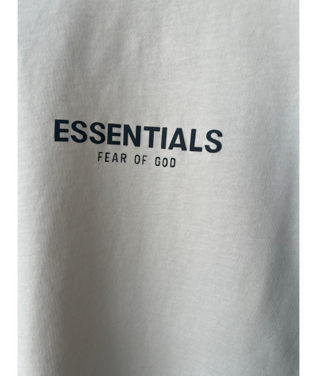 FEAR OF GOD ESSENTIALS Бежевая хлопковая футболка, фото 2