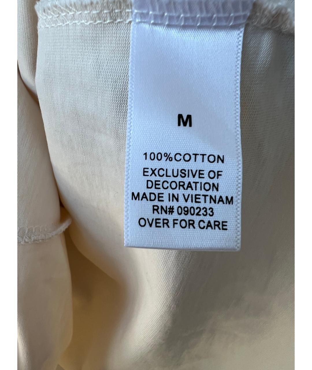 FEAR OF GOD ESSENTIALS Бежевая хлопковая футболка, фото 4