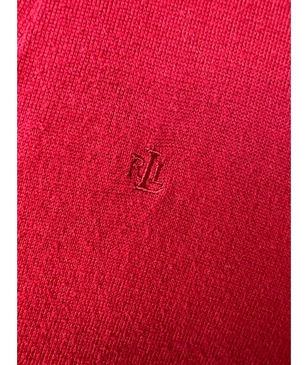 RALPH LAUREN Красный шерстяной кардиган, фото 3