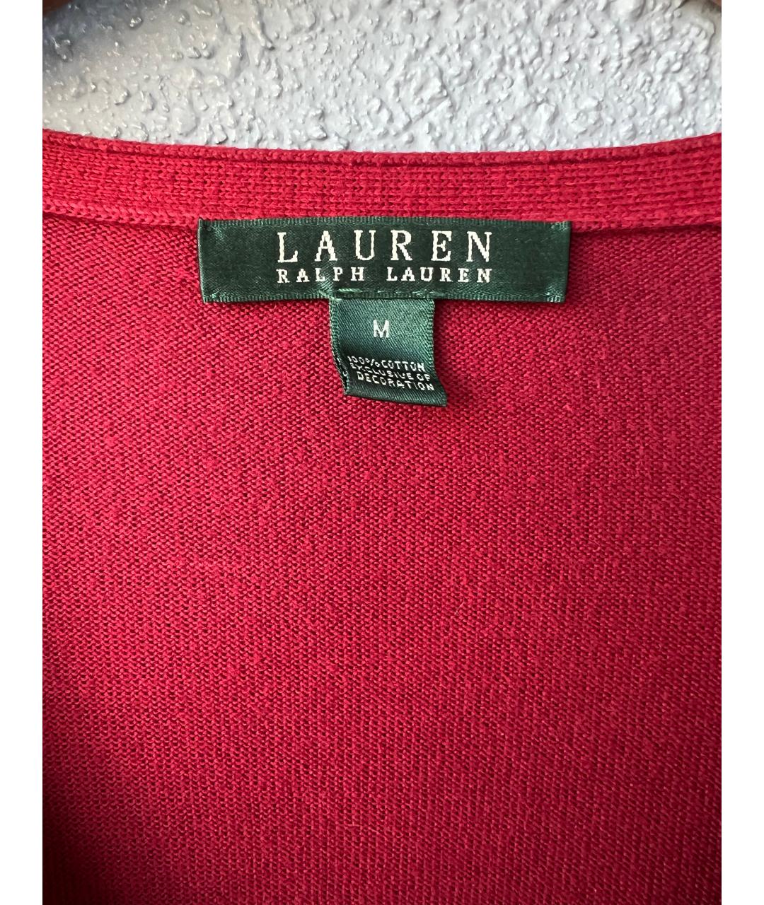 RALPH LAUREN Красный шерстяной кардиган, фото 4