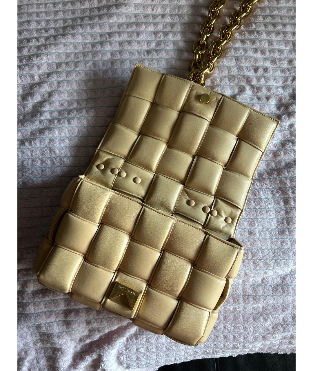 BOTTEGA VENETA Бежевая сумка через плечо из искусственной кожи, фото 4