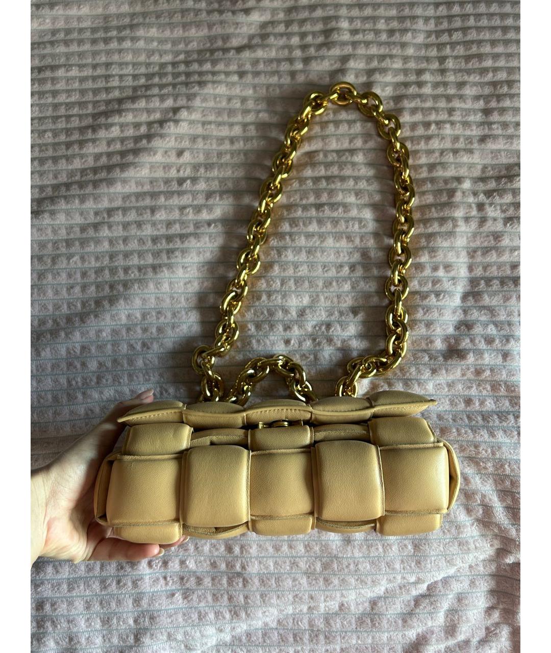 BOTTEGA VENETA Бежевая сумка через плечо из искусственной кожи, фото 3