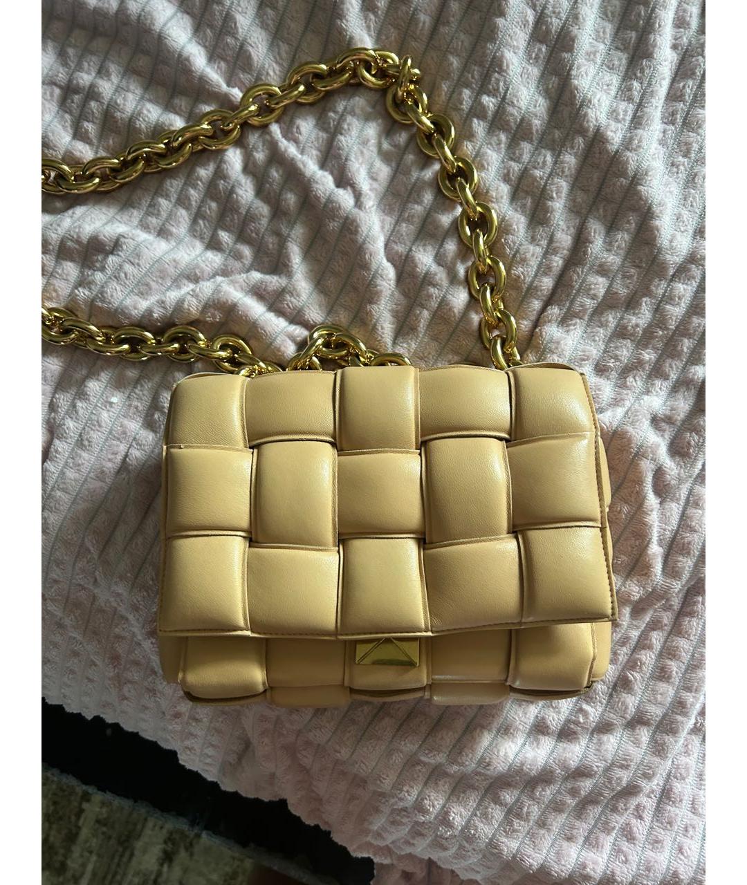 BOTTEGA VENETA Бежевая сумка через плечо из искусственной кожи, фото 6