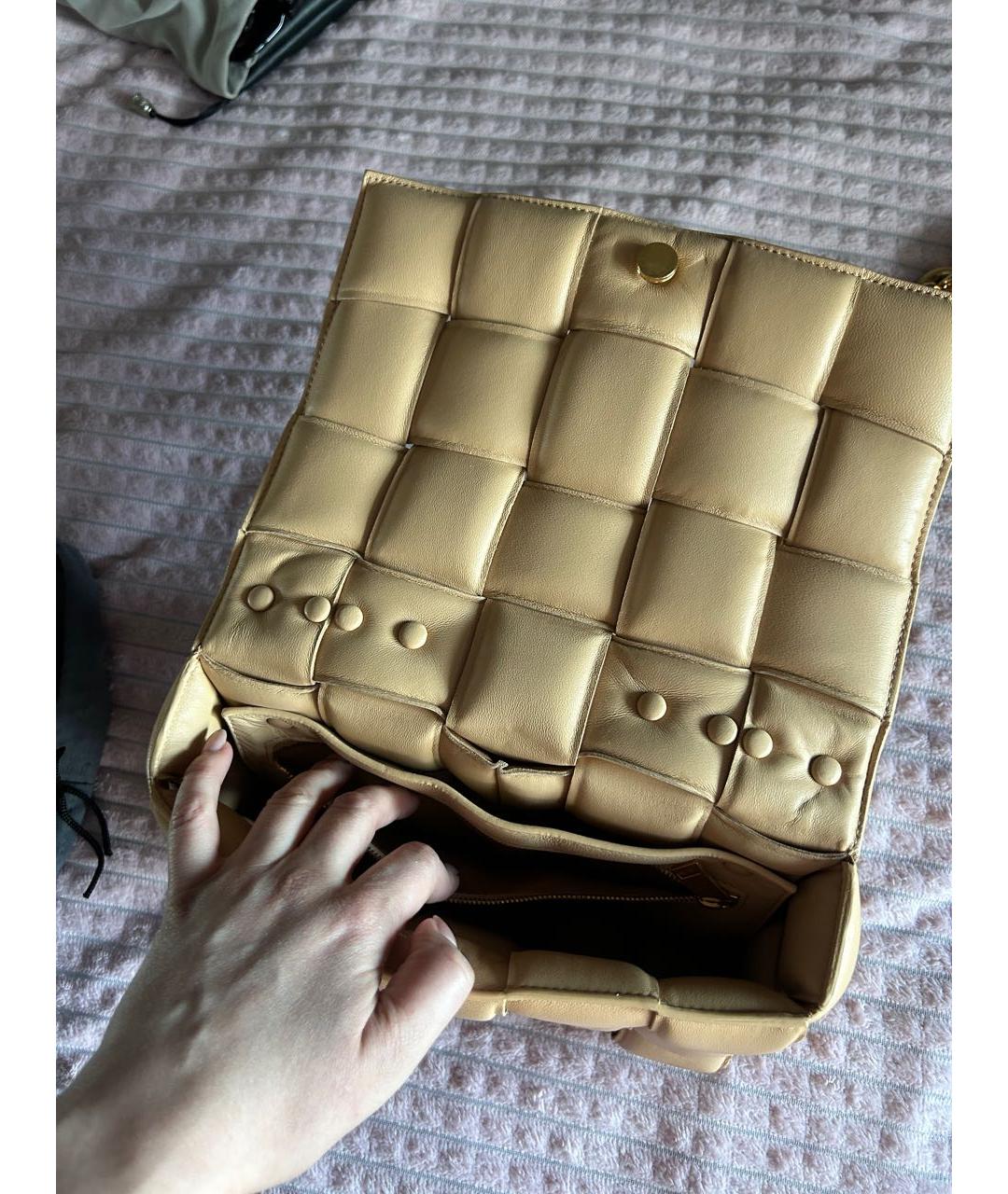 BOTTEGA VENETA Бежевая сумка через плечо из искусственной кожи, фото 5