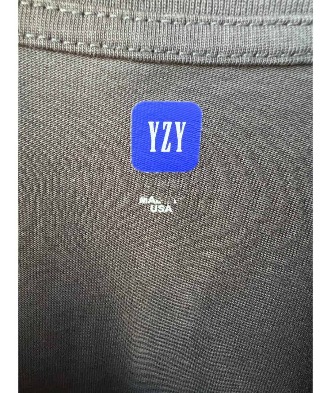 YEEZY Серая хлопковая футболка, фото 3