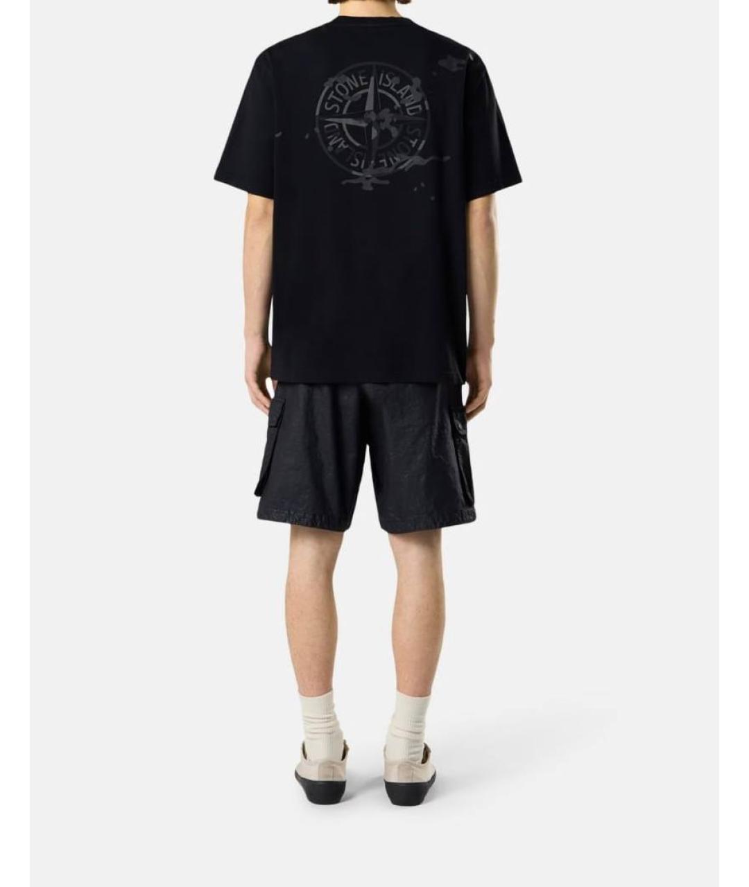 STONE ISLAND Черная футболка, фото 6
