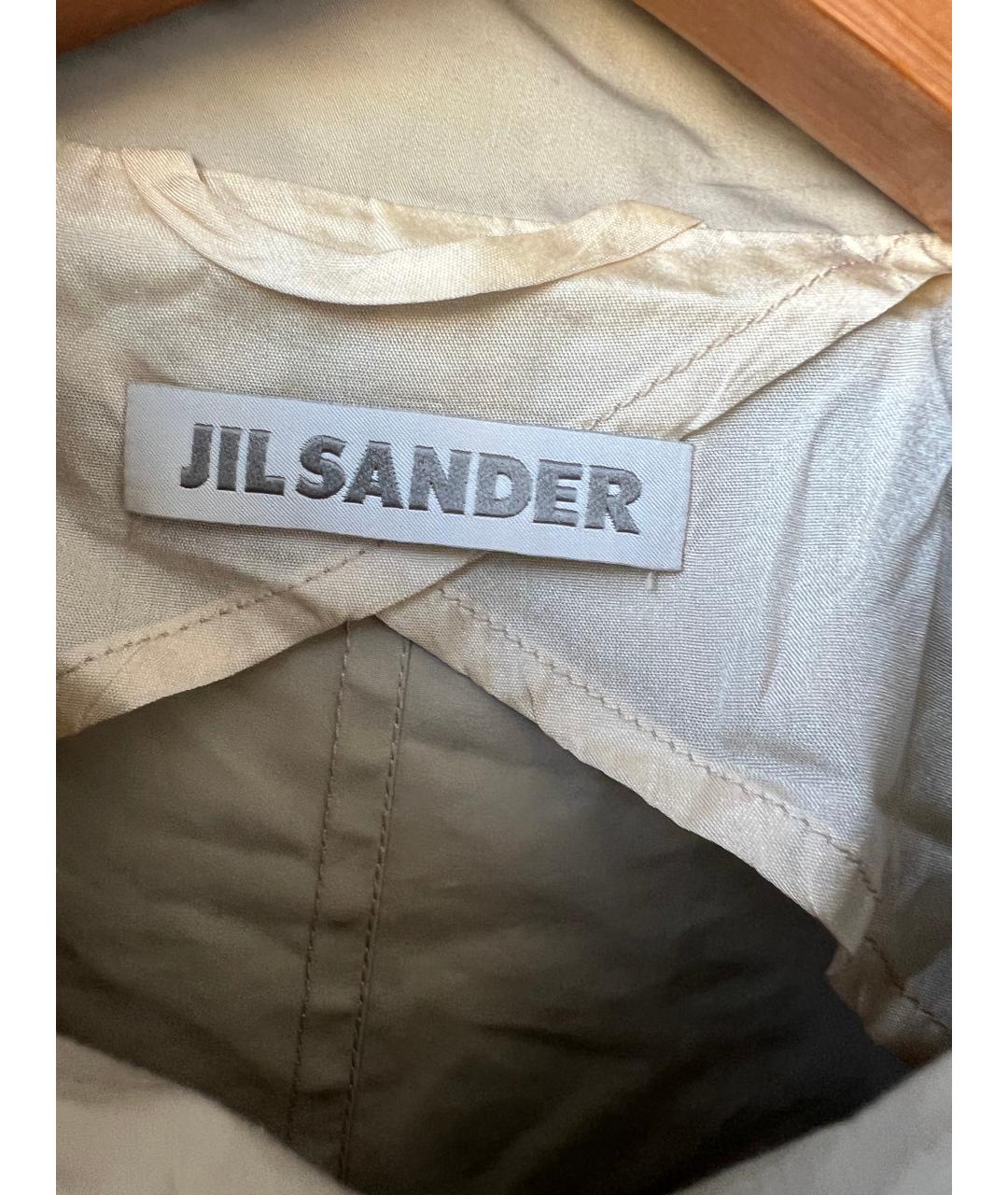 JIL SANDER Бежевый полиамидовый тренч/плащ, фото 3