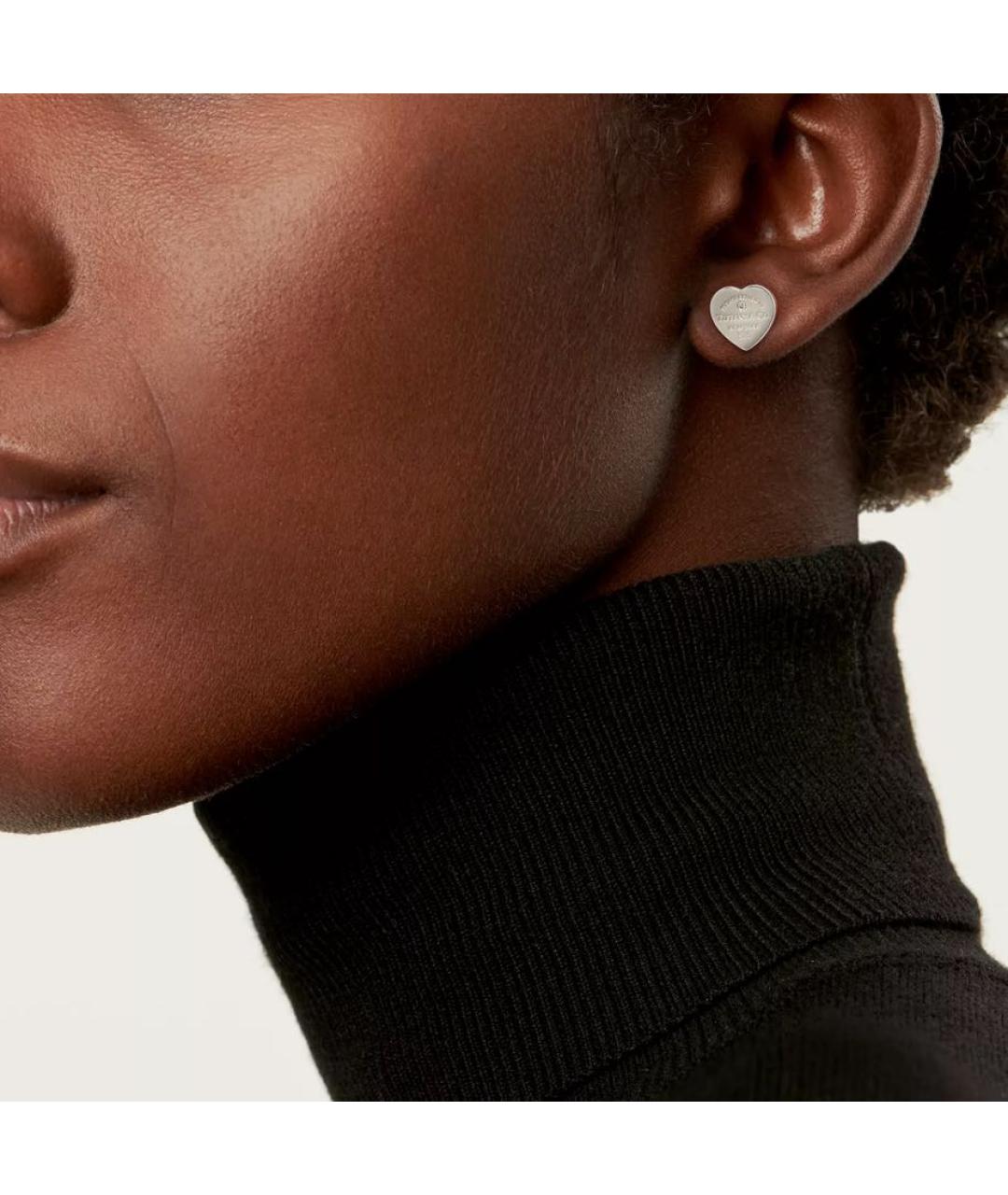 TIFFANY&CO Серебряные серьги из белого золота, фото 2
