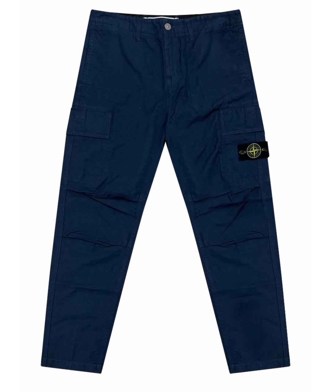STONE ISLAND Синие повседневные брюки, фото 8