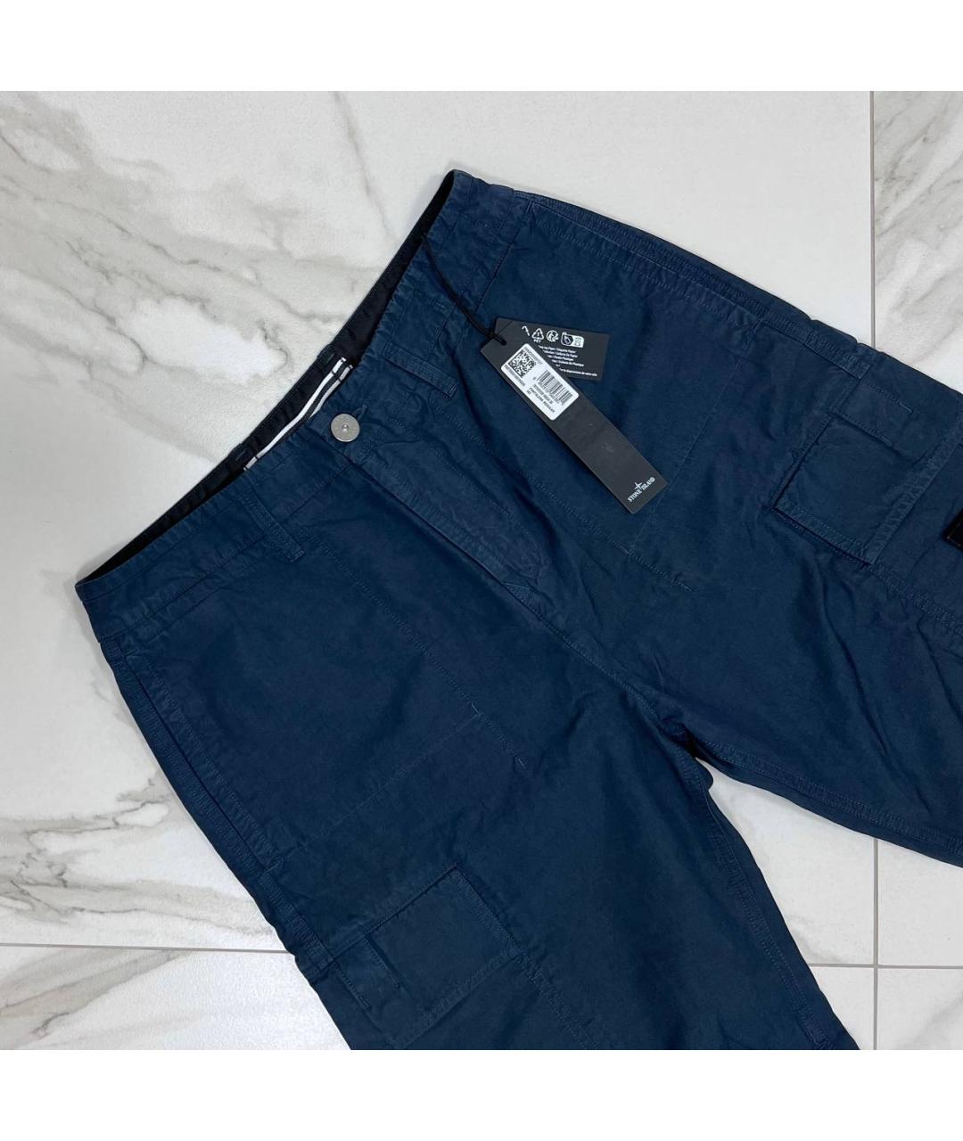 STONE ISLAND Синие повседневные брюки, фото 2