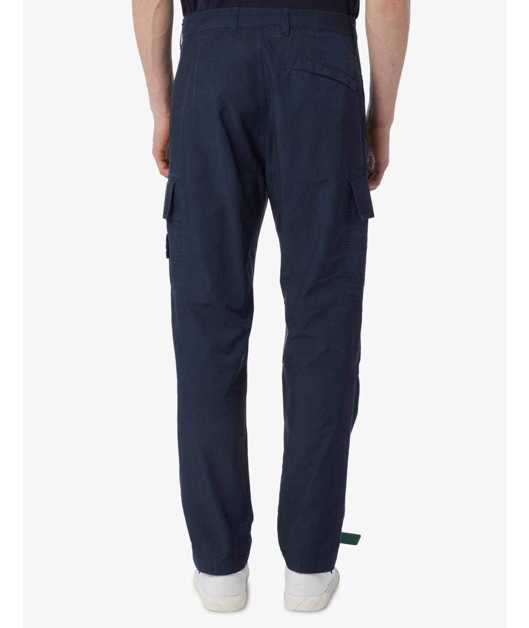 STONE ISLAND Синие повседневные брюки, фото 7