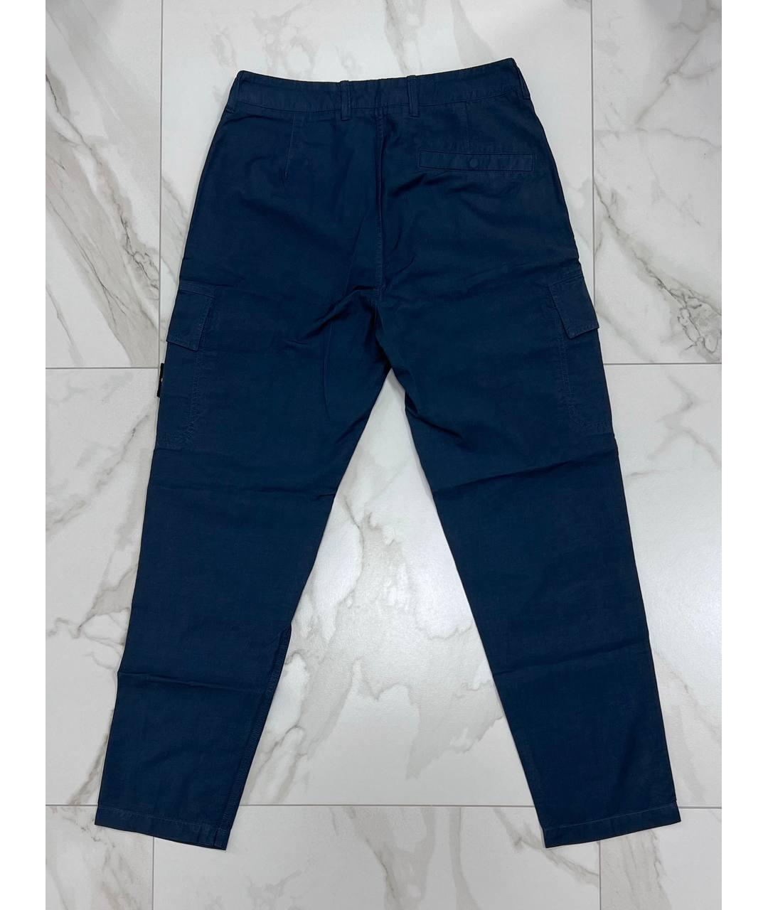 STONE ISLAND Синие повседневные брюки, фото 4