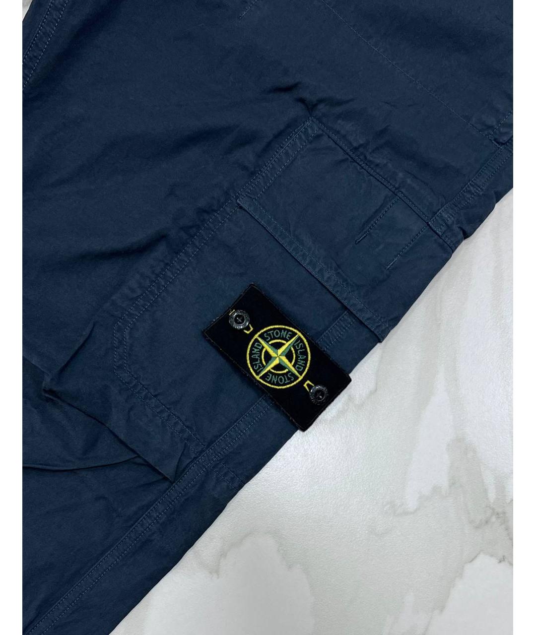 STONE ISLAND Синие повседневные брюки, фото 3