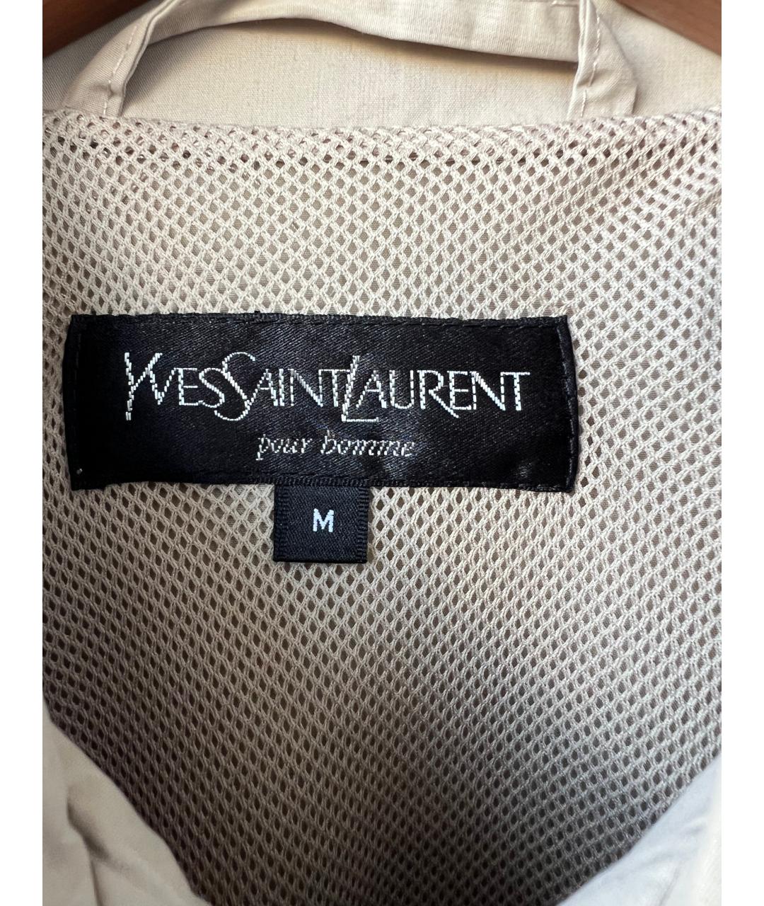 SAINT LAURENT Бежевая куртка, фото 4