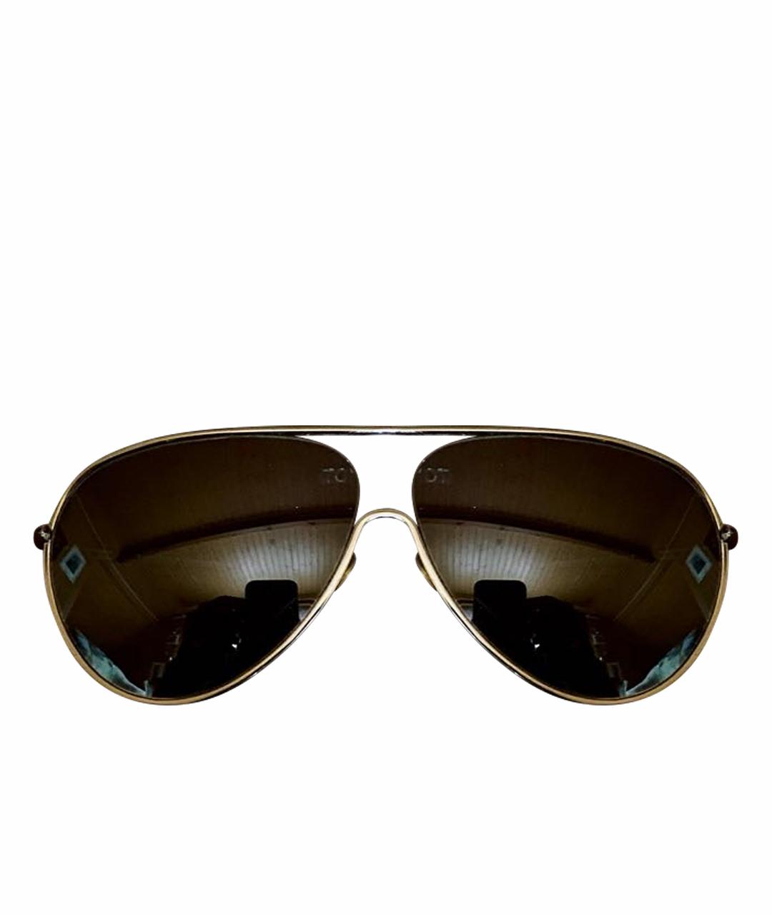 TOM FORD Коричневые металлические солнцезащитные очки, фото 1