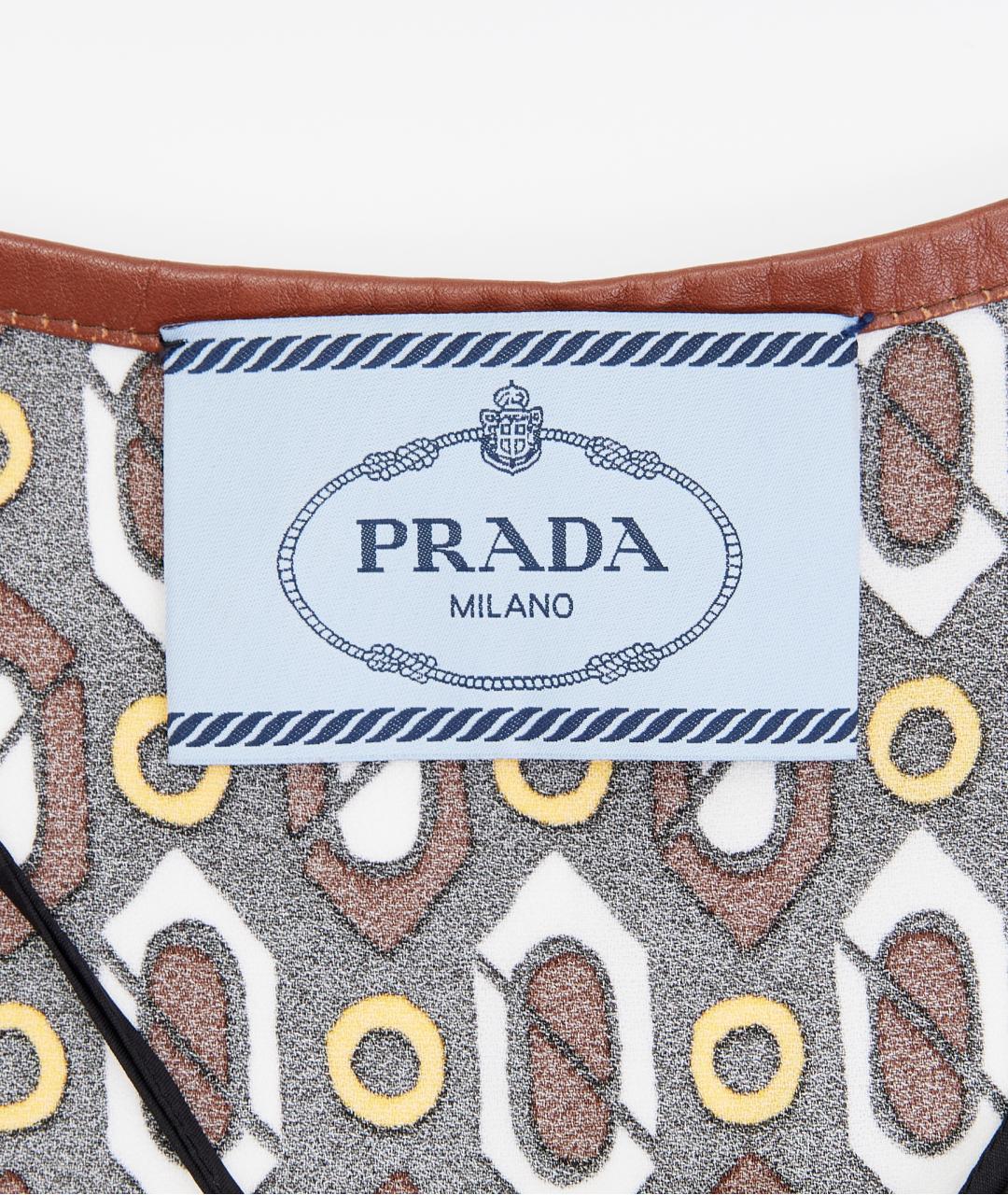 PRADA Коричневое вискозное повседневное платье, фото 3